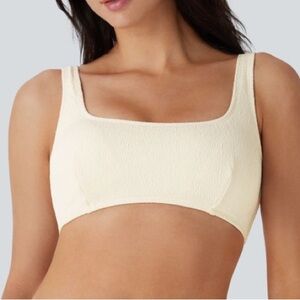 HALARA Vanilla Ice Ribbed Bikini Top L